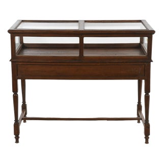 Vintage Wooden Display Table For Sale