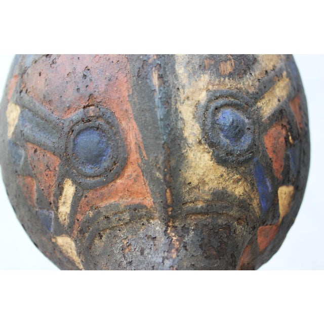 Hand-Carved African Bird Masks with Polychrome Pigments, Mid-20th Century, Set of 2 For Sale - Image 11 of 17