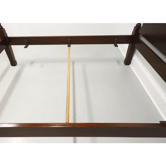Councill Furniture Councill Craftsmen Mahogany Traditional Queen Size Rice Carved Four Poster Bed For Sale - Image 4 of 10
