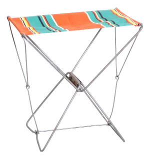 Mid-Century Modern French Camping Folding Stool, 1960s