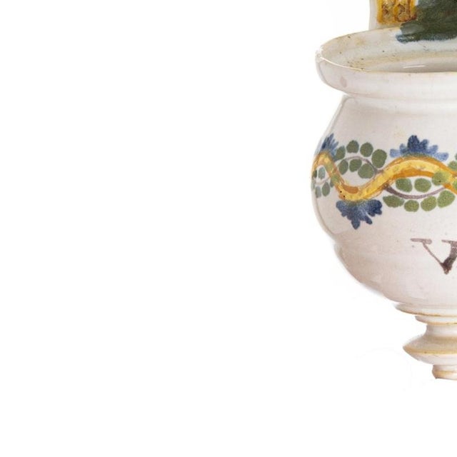18th Century Holy Water Font in Viana Earthenware For Sale - Image 3 of 6