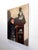 Figurative Noumena by Brad Davis | Oil on Wood Panel Portrait of a woman beside a bust and shelf items. For Sale - Image 3 of 5
