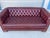 1960s Mid Century Chesterfield Burgundy Leather Tufted Sofa For Sale - Image 9 of 10
