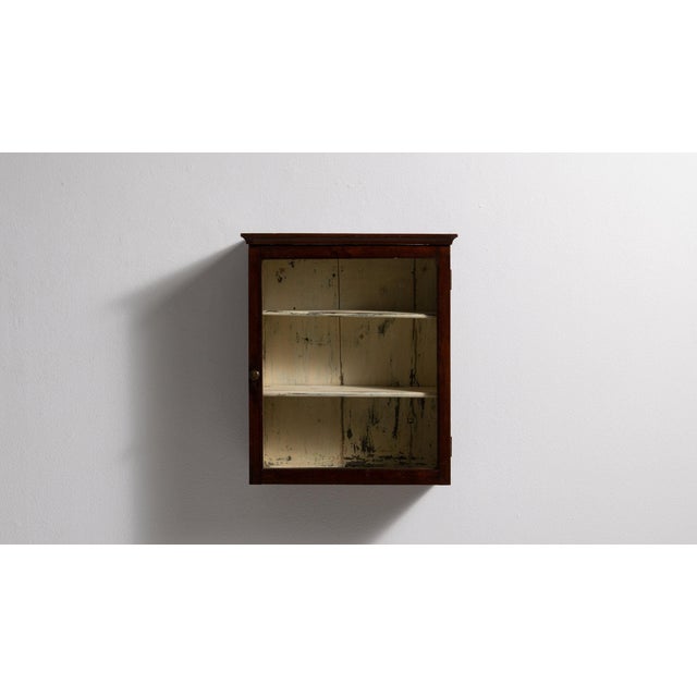 Red 19th Century France Red Wood Display Cabinet For Sale - Image 8 of 11