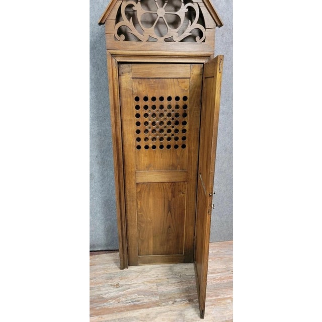 Gothic Military Campaign Confessional in Oak, 1800 For Sale - Image 11 of 14