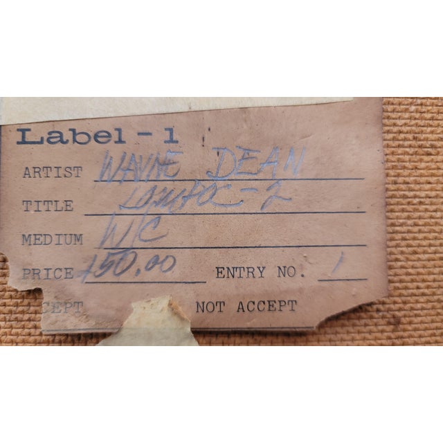 Wayne Dean Watercolor on Board . For Sale In San Diego - Image 6 of 9