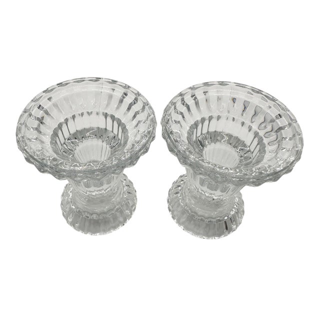 Vintage Gorham Crystal Reversible Candle Holder - Set of 2 For Sale In Birmingham - Image 6 of 12