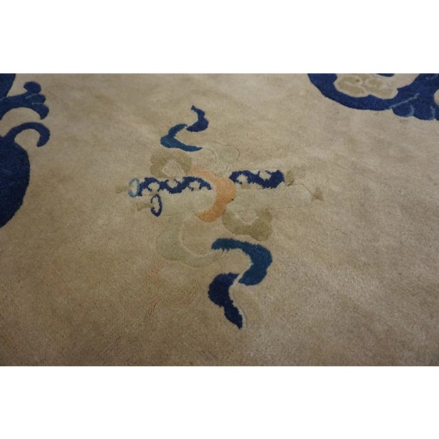 Blue Antique Chinese Peking Rug For Sale - Image 8 of 11