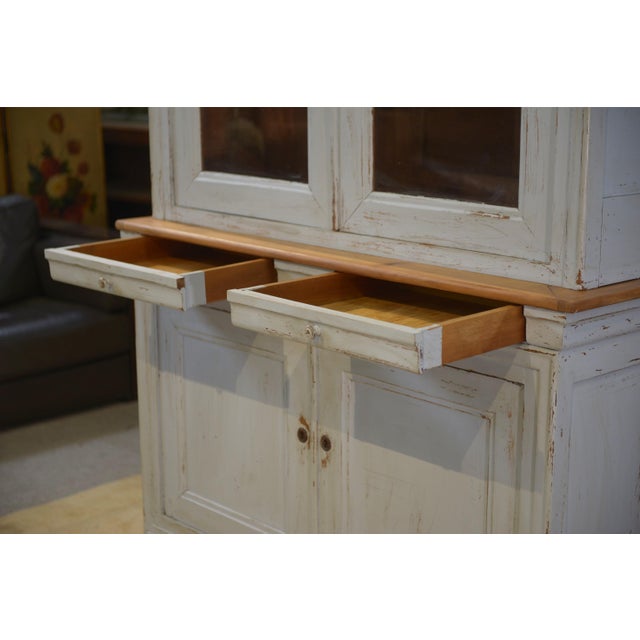 19th Century Two-Part Cherrywood Buffet For Sale - Image 4 of 13
