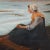 Realism Framed "Seaside Gazing" Oil on Canvas For Sale - Image 3 of 14