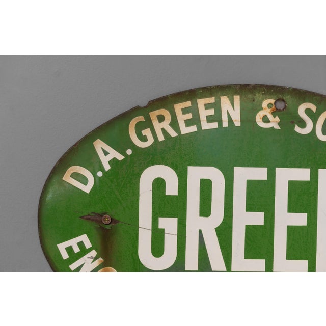Antique Green Sign, 1900 For Sale - Image 3 of 6