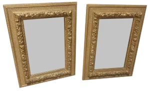 Antique Victorian Gilt Mirrors, Set of 2