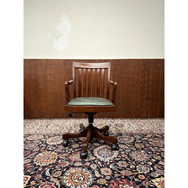 About this English Classic Office Chair Classic and Elegant | Antique office chairs in English, Classic and Chesterfield...