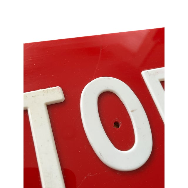 Ralph Lauren Vintage 1950s Red & White “Tobacco Shop Inside” Sign – Mid-Century Store Display For Sale - Image 4 of 6
