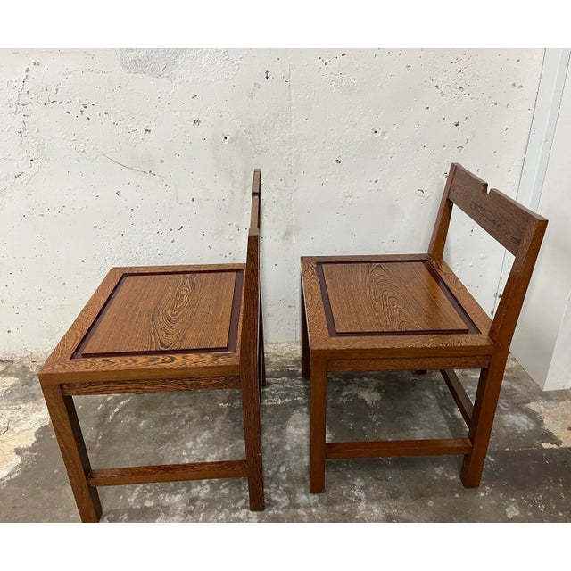 Late 20th Century Vintage Solid Side Chairs by Studio Upstairs - a Pair For Sale - Image 4 of 12