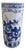 Vintage Chinoiserie Blue and White Porcelain Umbrella Stand For Sale