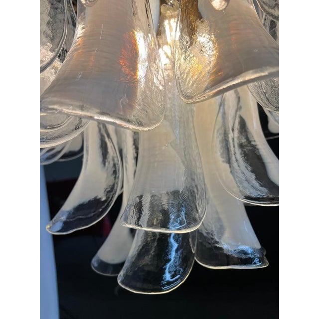 White Petal Chandelier in Murano Glass, 1990s For Sale - Image 11 of 18