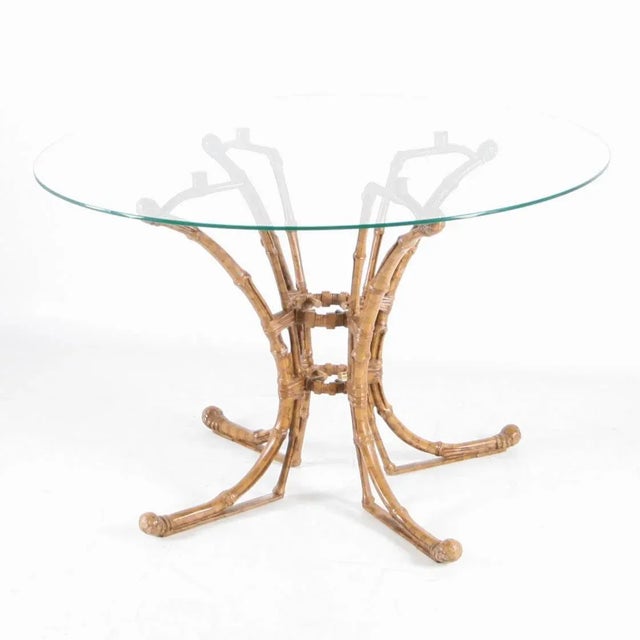 Brass Painted Faux Bamboo Side Table, 1970s For Sale - Image 12 of 12