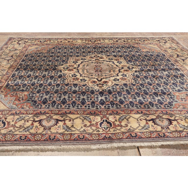 Vintage Persian Bijar Rug, 06'04 X 06'06 For Sale - Image 9 of 10