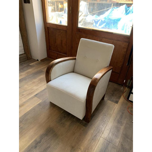 1930s Set of Hungarian Art Deco Armchair, 1930s For Sale - Image 5 of 6