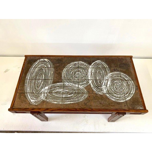Vintage Asti by Vallauris Ceramic Tile Top Coffee Table For Sale - Image 10 of 17