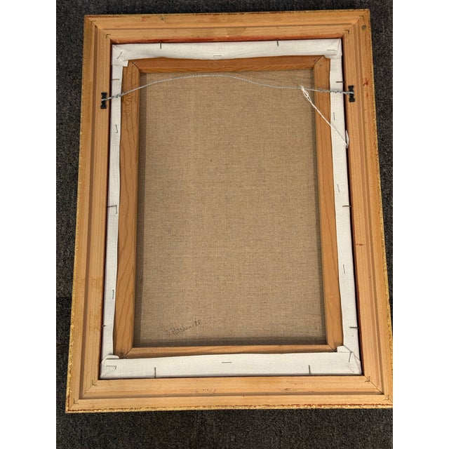 Late 20th Century Flower Vase Painting Signed by Artist For Sale - Image 4 of 4