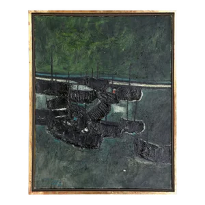 David Azuz, Boats in the Harbor, Painting