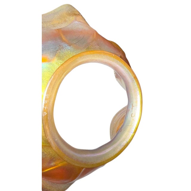 Early 20th Century. Louis Comfort Tiffany Favrile Glass Candle Lamp For Sale - Image 10 of 12