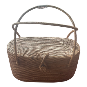 Vintage Boho Petite Rattan Wicker Purse