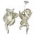 Neoclassical Vintage Silver Cherub Angel Shelf Sitters Playing Horns – Pair For Sale - Image 3 of 6