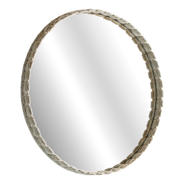 Vintage Wooden Framed Mirror, 1970s For Sale