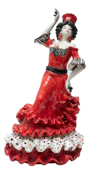 Vintage Ceramic Sculpture of Flamenco Dancer from Bottega dell'Arte, Italy, 1960s