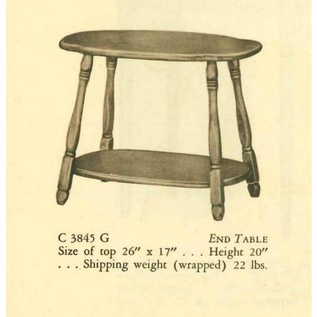 Heywood-Wakefield Mid 20th Century Attributed to Heywood-Wakefield Birch Scalloped End Table No. C3845g Mid-Century For Sale - Image 4 of 4