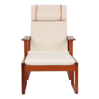 Vintage Model 2254 and 2248 Mahogany Seating by Børge Mogensen for Fredericia, 1960s, Set of 2 For Sale