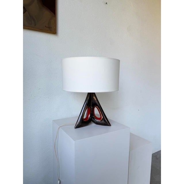 Free-Form Ceramic Table Lamp, 1950s For Sale - Image 6 of 18