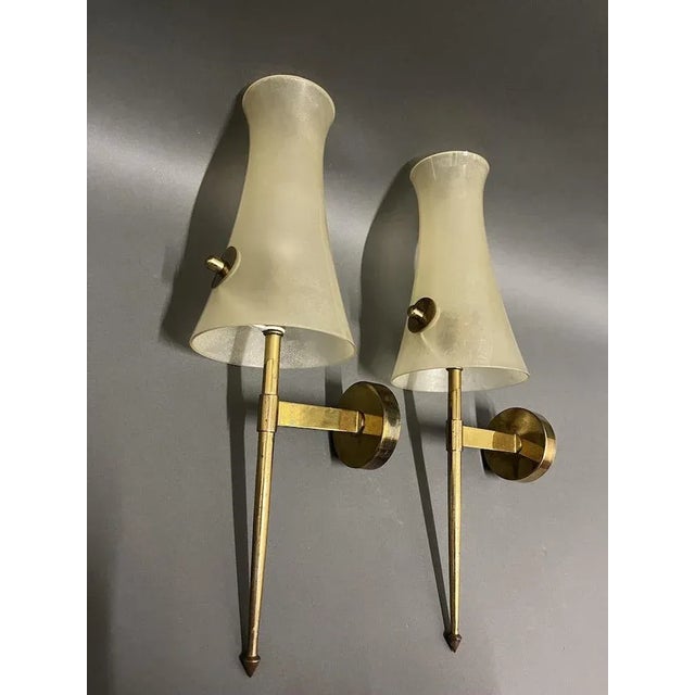 1950s Italian Murano Wall Lights, 1950, Set of 2 For Sale - Image 5 of 11