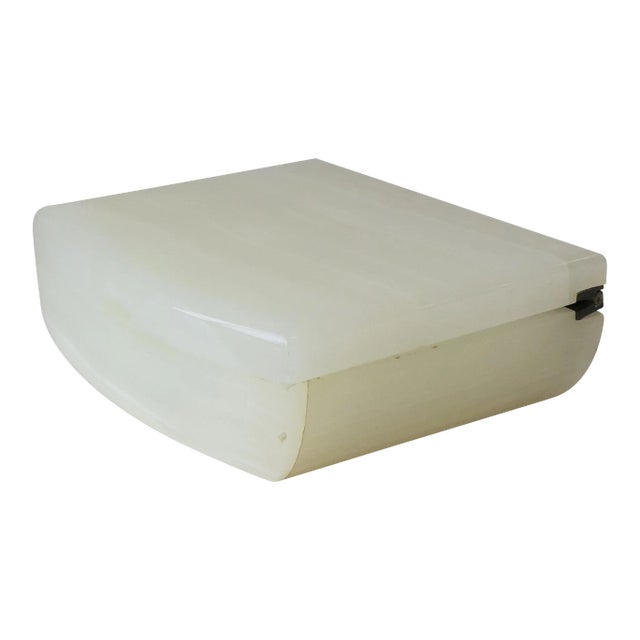 English Onyx Marble Jewelry Box For Sale