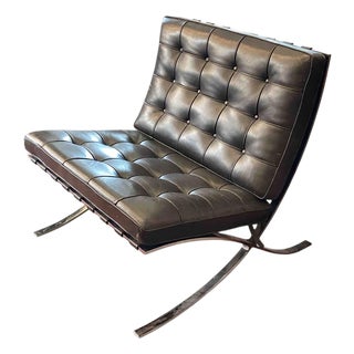 1990s Authentic Knoll Mies Van Der Rohe Barcelona Chair For Sale