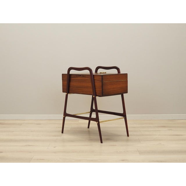 Wood Vintage Walnut Sewing Table, 1970s For Sale - Image 7 of 18