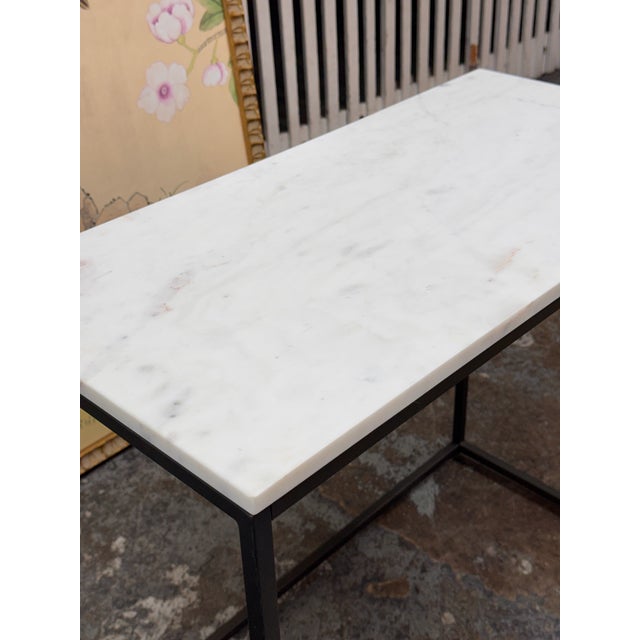 Pottery Barn Delaney Rectangular Marble End Tables, Pair For Sale - Image 10 of 12