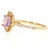 Contemporary 1.99 Carat Cushion Cut Amethyst Diamond Sapphire Yellow Gold Ring Size 7 For Sale - Image 3 of 5