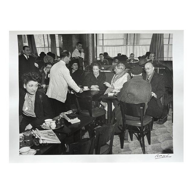 Brassaï, Pablo Picasso at the Café De Flore, 1939, Silver Print For Sale
