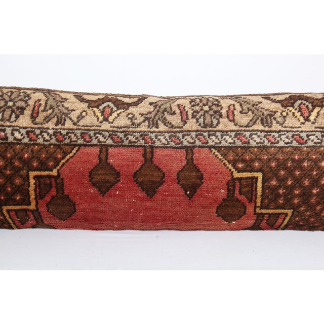 - Authentic Tribal Carpet Rug Lumbar Pillow Cover, Handmade -14'' X 47'' For Sale In Tampa - Image 6 of 12