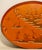 Statement size antique French chinoiserie serving tray hand painted and lacquered. It features a vibrant burnt orange...
