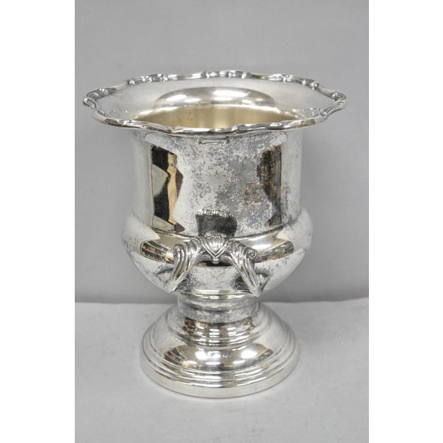 Vintage Victorian Silver Plated Trophy Cup Urn Champagne Chiller Bar Ice Bucket For Sale - Image 11 of 16