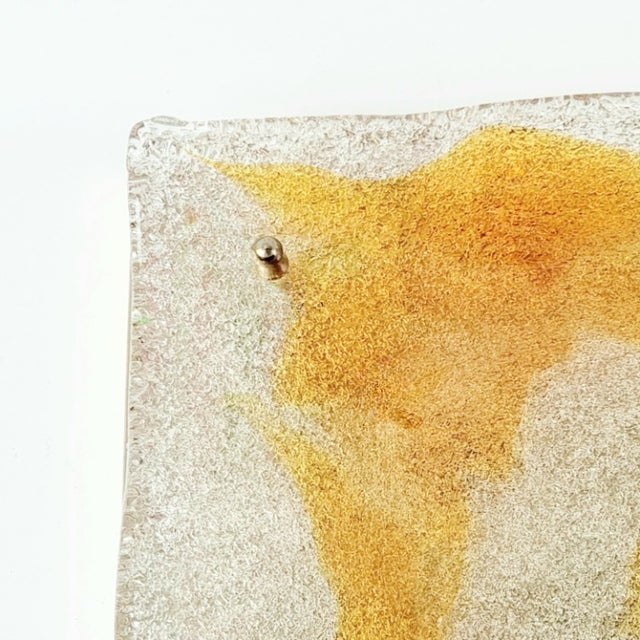 Mid-Century Modern 1970s Mid Century Murano Glass Flush Mount/Ceiling Light by Toni Zuccheri for Mazzega For Sale - Image 3 of 8