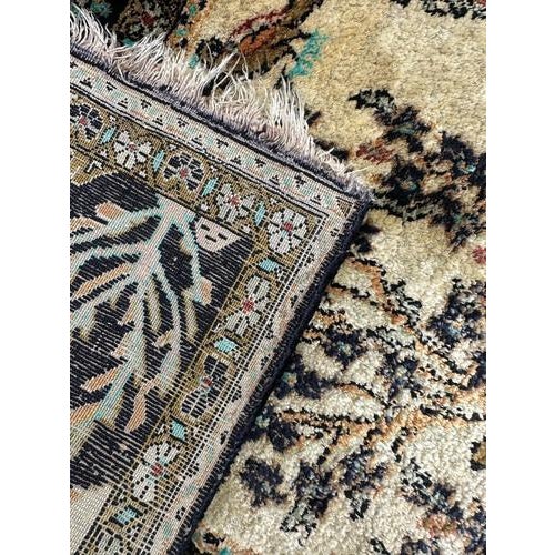 Vintage Garden Design Silk Qom Rug, 1960s For Sale - Image 17 of 18