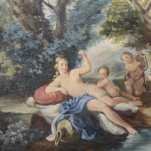 Venus and Cupids, 1800s, Canvas, Framed For Sale - Image 5 of 8