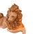 Mid 20th Century 1970s Signed Hand Painted Ceramic Reclining Lion Sculpture For Sale - Image 5 of 8