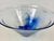 Large Vintage Conical Blue Glass Centerpiece Bowl, 1980s, in Flawless conditions. Designed 1980 to 1989